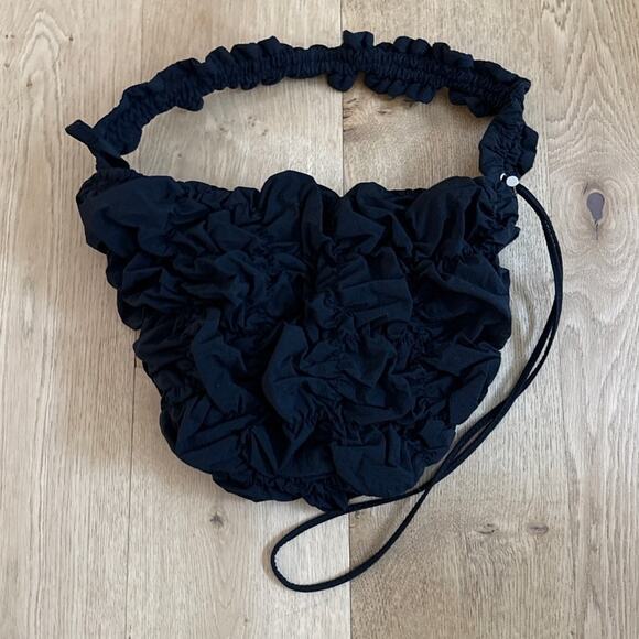 No Brand Gathered Shoulder Bag in Black - Picture 1 of 5